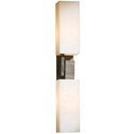 Ondrian Vertical Wall Sconce - Dark Smoke / Opal