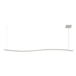 Zipp Wave Linear Suspension with Remote Power - Satin Nickel / White / Black Louver