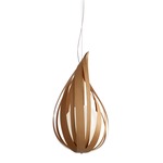 Raindrop Pendant - Brushed Nickel / Natural Cherry