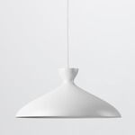 Pretty Wide Pendant - Matte White