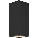 Tegel Outdoor Downlight Wall Sconce - Black / Frosted