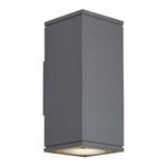 Tegel Outdoor Up/Down 36Deg/36Deg Wall Sconce - Charcoal / Clear