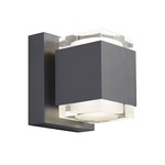 Voto 120V Outdoor Up/Down Wall Light - Charcoal / Clear Acrylic