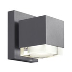 Voto 120V Outdoor Downlight Wall Light - Charcoal / Clear Acrylic