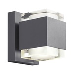 Voto 120V Outdoor Up/Down Wall Light - Charcoal / Clear Acrylic