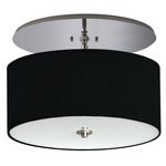 Classique Semi Flush Ceiling Light - Brushed Nickel / Black