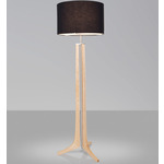 Forma Floor Lamp - Brushed Aluminum / Maple / Black Amaretto