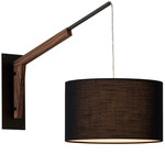 Talea Wall Light - Textured Black Powder / Walnut / Black Amaretto