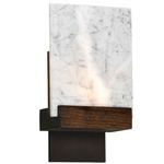 Fortis Marble Wall Sconce - Oiled Bronze / Dark Stained Walnut