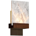 Fortis Marble Wall Sconce - Oiled Bronze / Walnut