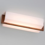 Via LED Surface Mount - Walnut / Frosted