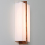 Via Incandescent Wall Sconce - Walnut / Frosted
