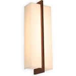 Via Incandescent Wall Sconce - Walnut / Frosted