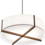 Plura Pendant - Walnut / Frosted Polymer