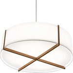 Plura Pendant - Walnut / Frosted Polymer