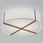Plura Ceiling Light - Walnut / Frosted