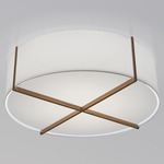 Plura Ceiling Light Fixture - Walnut / Frosted