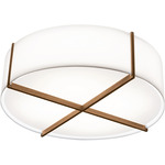 Plura Ceiling Light - Walnut / Frosted Polymer