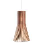 Secto 4201 Pendant - White / Walnut Birch