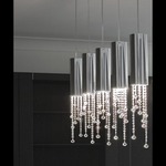 Sexy Crystals H5 6319/150 Linear Suspension - Chrome / Swarowski Strass