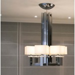Swinging Ballet Chandelier - Chrome / White