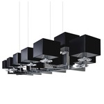 Swinging Ballet Linear Suspension - Chrome / Black