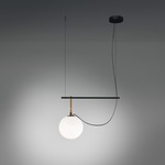 NH Linear Suspension - Brushed Brass / White
