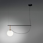 NH Linear Suspension - Brushed Brass / White
