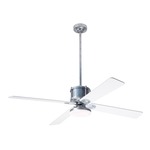 Industry DC Ceiling Fan with Light - Galvanized Steel / White