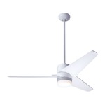 Velo DC Ceiling Fan with Light - Gloss White / White