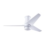 Velo Flush DC Ceiling Fan - Gloss White / White
