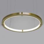 Aura Slim Pendant - Brushed Brass