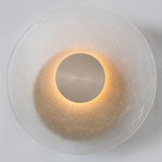 Iris Wall Light - Satin Nickel / Frosted Seeded