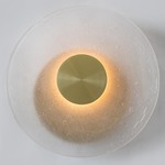 Iris Wall Light - Brushed Brass / Frosted Seeded