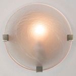 Lunette Round Prong Wall Light - Brushed Brass / Twine