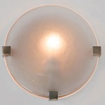 Lunette Round Prong Wall Light - Brushed Brass / Chill