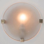 Lunette Round Prong Wall Light - Brushed Brass / Cord
