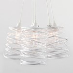 Spiral Nest Cluster Pendant - Arctic White / White