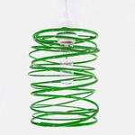 Spiral Nest Pendant - Apple Green / White