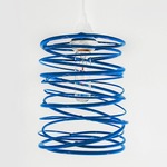 Spiral Nest Pendant - Sky Blue / White