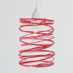 Spiral Nest Pendant - Hot Pink / White