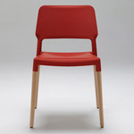 Belloch Chair - Set of 4 - Red / Natural Beech