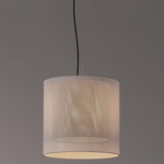 Moare Two Shade Pendant - Black / White / Grey