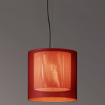 Moare Two Shade Pendant - Black / Red / White