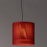 Moare Two Shade Pendant - Black / Red / Red