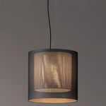 Moare Two Shade Pendant - Black / Grey / White