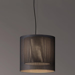 Moare Two Shade Pendant - Black / Grey / Grey