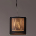 Moare Two Shade Pendant - Black / Black / White