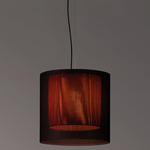 Moare Two Shade Pendant - Black / Black / Red