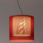 Moare Two Shade Pendant - Black / Red / White